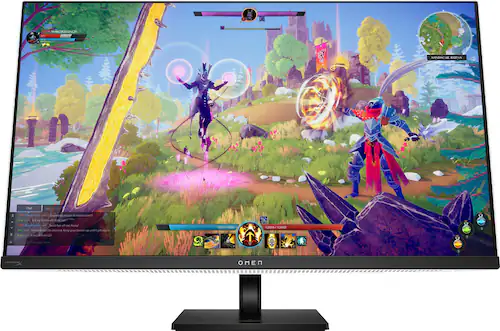 HP OMEN - Transcend 31.5" QD-OLED 4K UHD 240Hz G-SYNC Compatible Gaming Monitor with Adjustable Height - Black/White