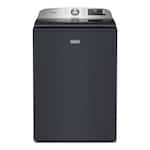 Maytag - 5.2 Cu. Ft. Smart Top Load Washer with Extra Power and Sanitize Cycle with Oxi - Midnight Steel