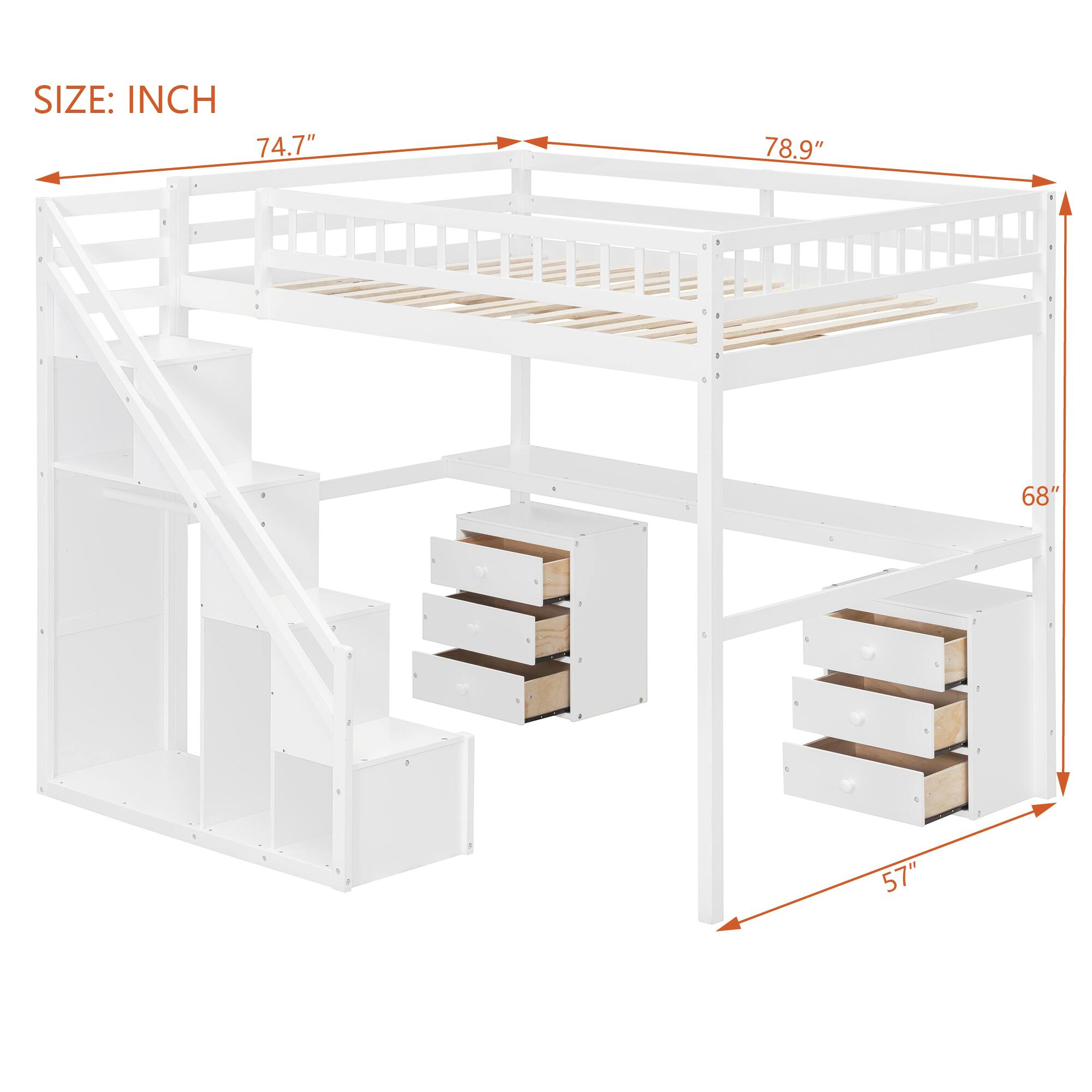 SIZE: INCH  
74.7" 78.9" 68" 57"