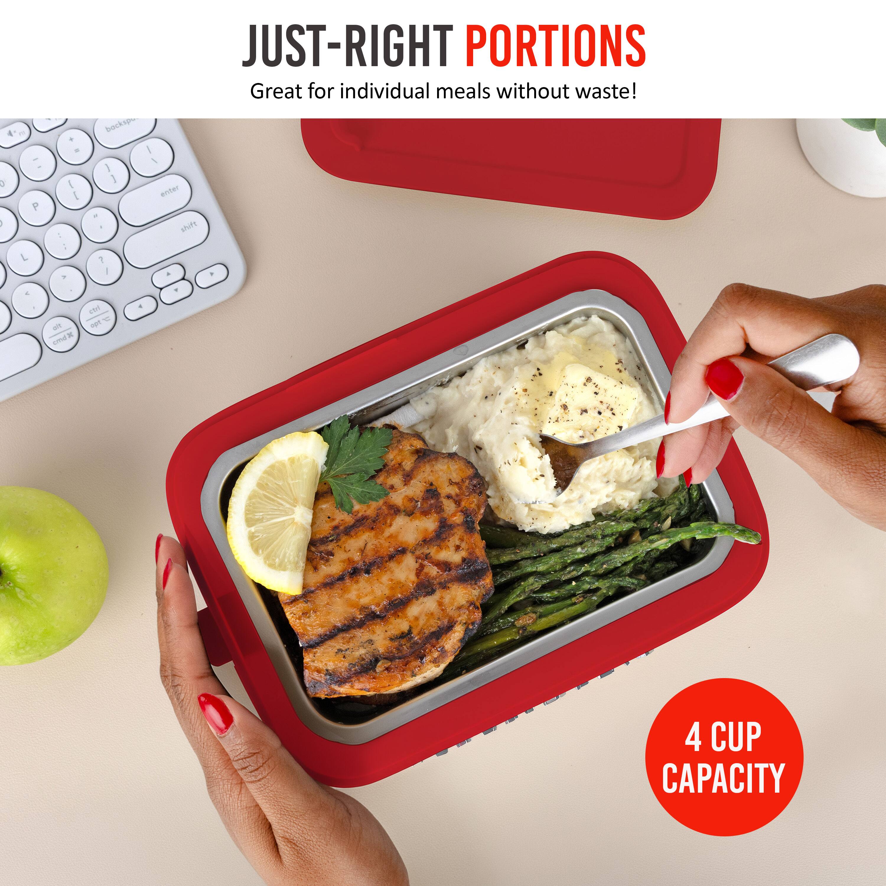JUST-RIGHT PORTIONS  
Great for individual meals without waste!  

4 CUP CAPACITY