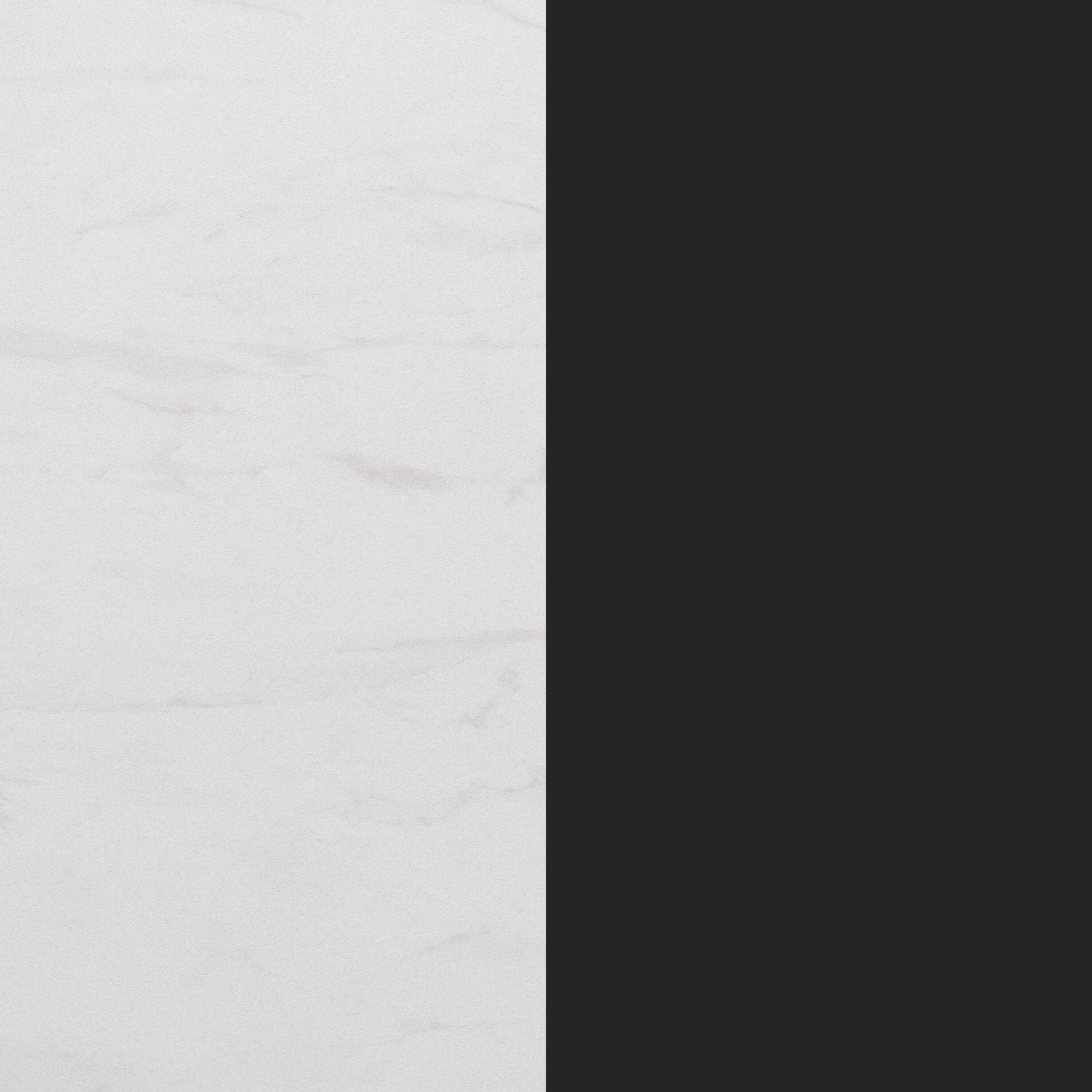Alt View 9. Emma + Oliver - PureShield Tabletop with Seam-Free Surface Innovation and Bar Height X-Base - White Faux Marble/Black Base.