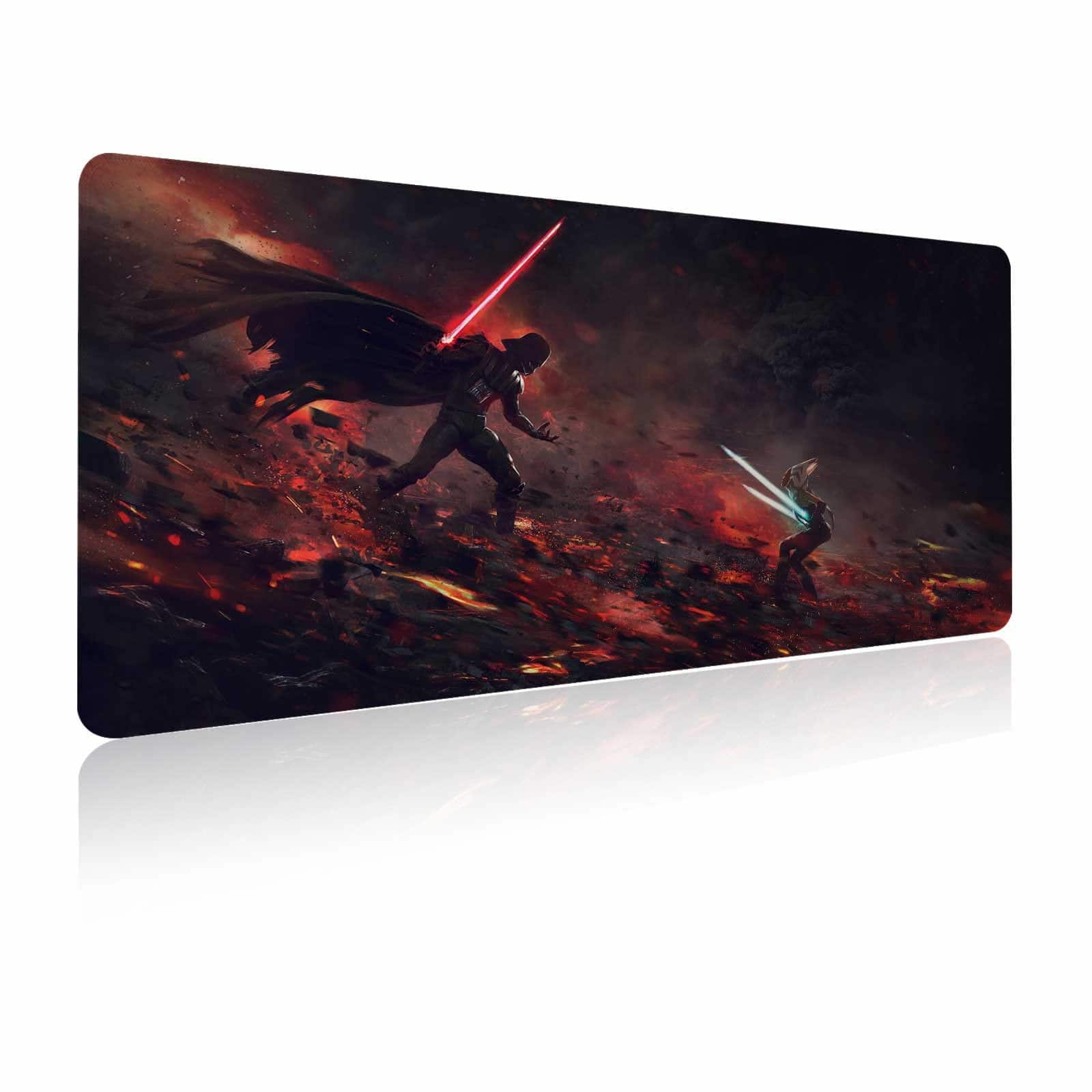 Frangdom - Ahsoka vs Vader Gaming Mousepad Desk Mat Non-slip Stitched - 80x40 Ahsoka Tano Vs Vader