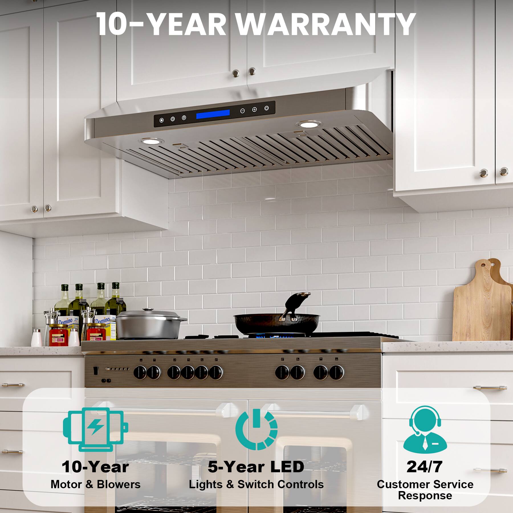 10-YEAR WARRANTY

10-Year Motor & Blowers  
5-Year LED Lights & Switch Controls  
24/7 Customer Service Response
