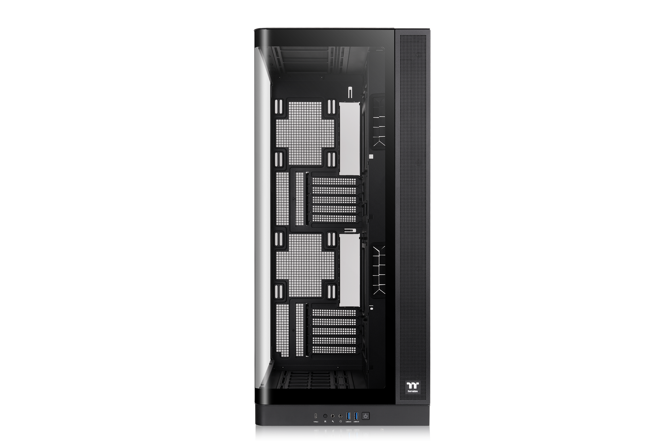 Alt View 2. Thermaltake - CAPO X, Dual System Chassis, mATX/mITX, Curved TG - Black.