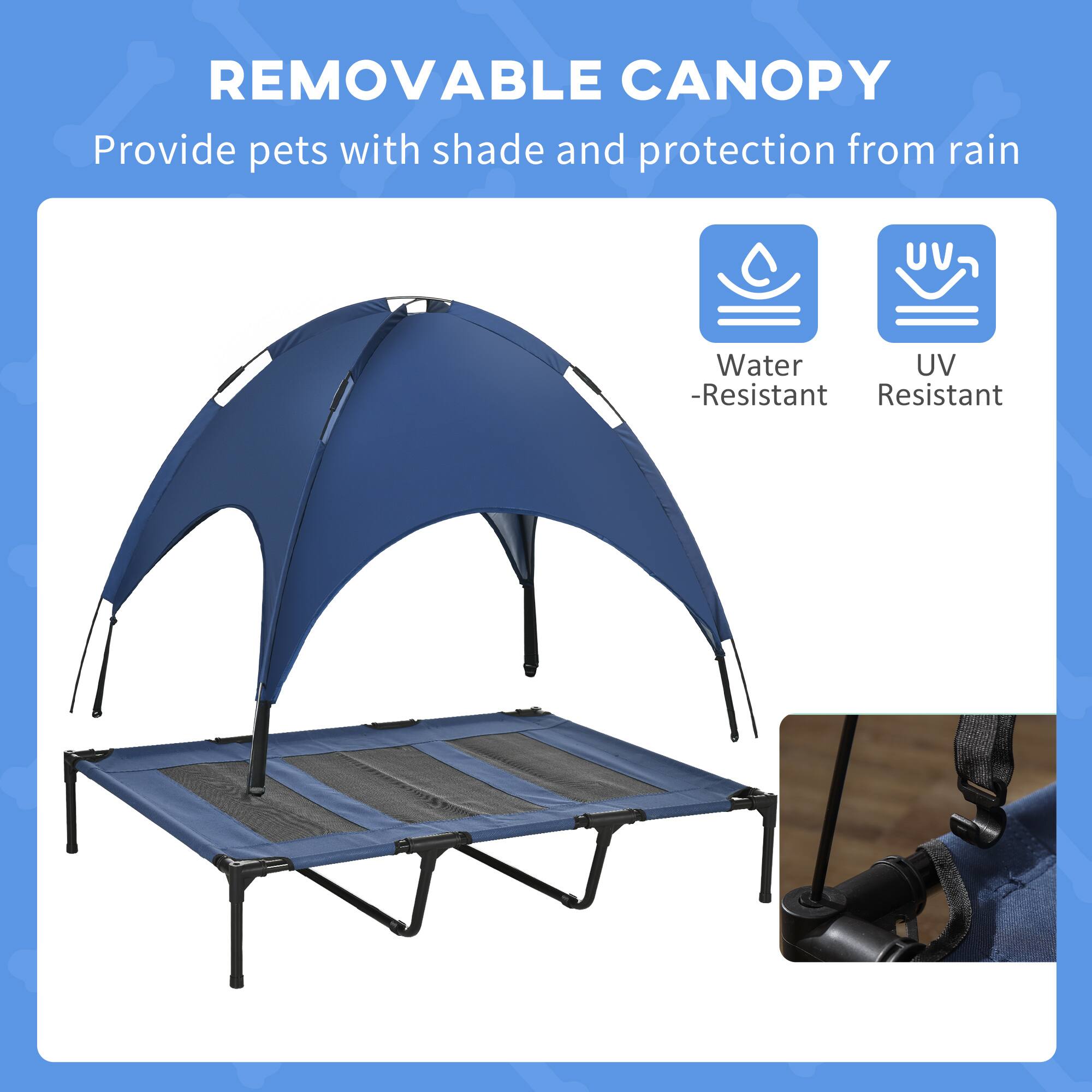 REMOVABLE CANOPY  
Provide pets with shade and protection from rain  
Water-Resistant  
UV-Resistant