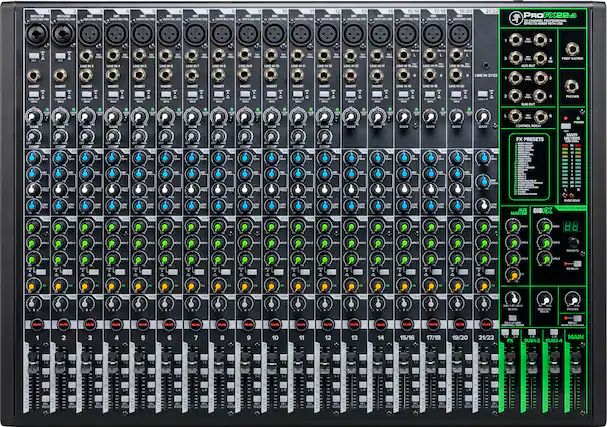 Front. Mackie - ProFX22v3 Professional Effects Mixer with USB - Black.