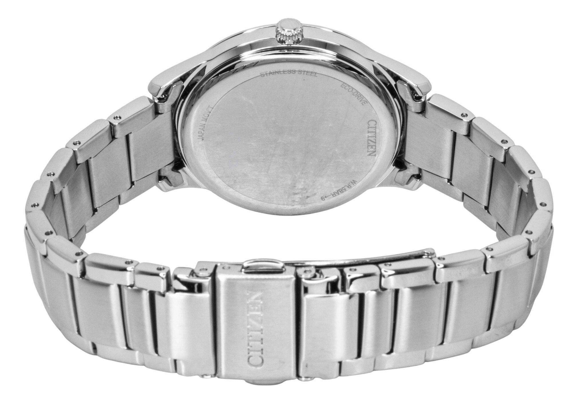 MOV'T JAPAN  
STAINLESS STEEL ECO-DRIVE CITIZEN W.R.5BAR-9  
CITIZEN
