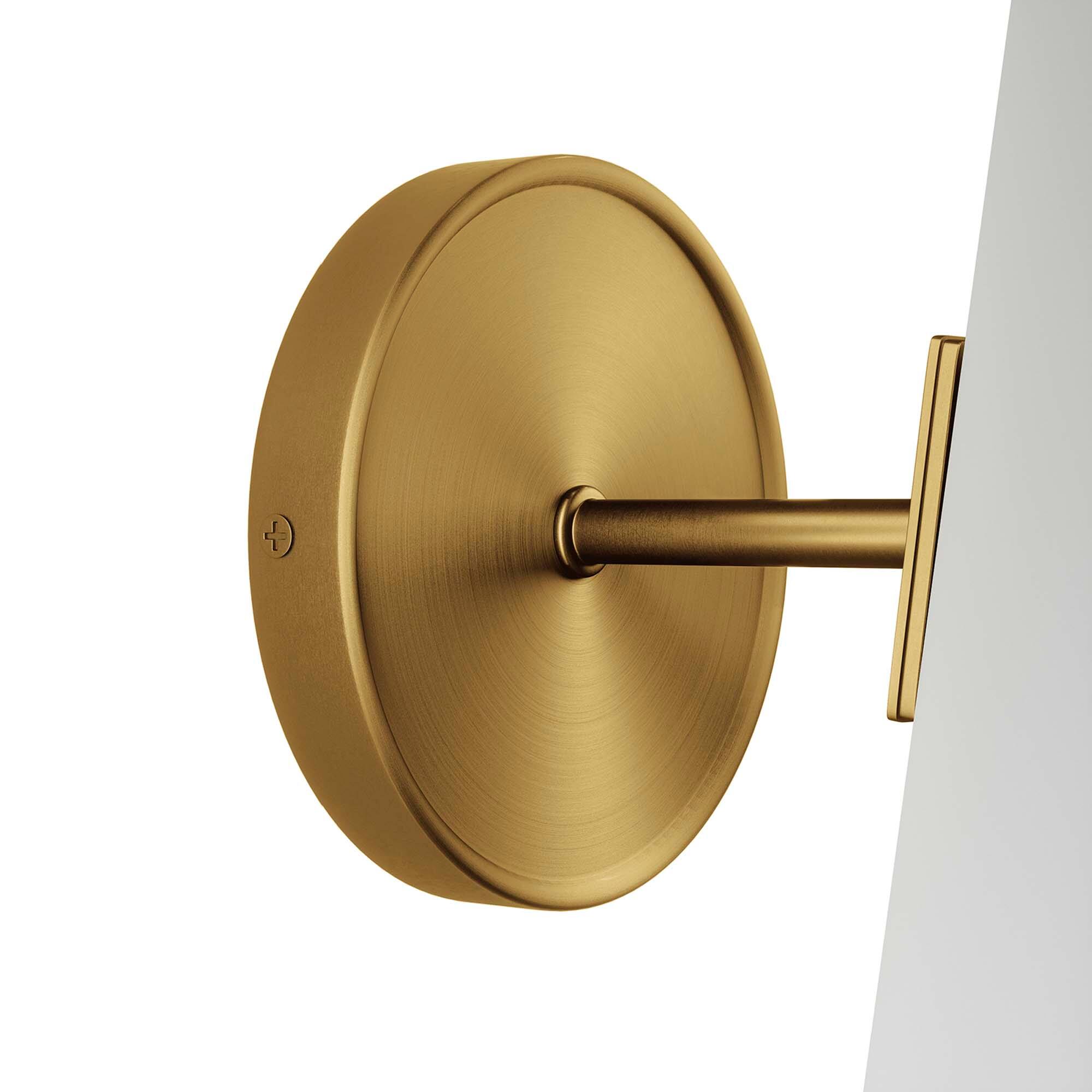 Alt View 4. Modway - Beacon 1-Light Wall Sconce by Modway - Clear Satin Brass.