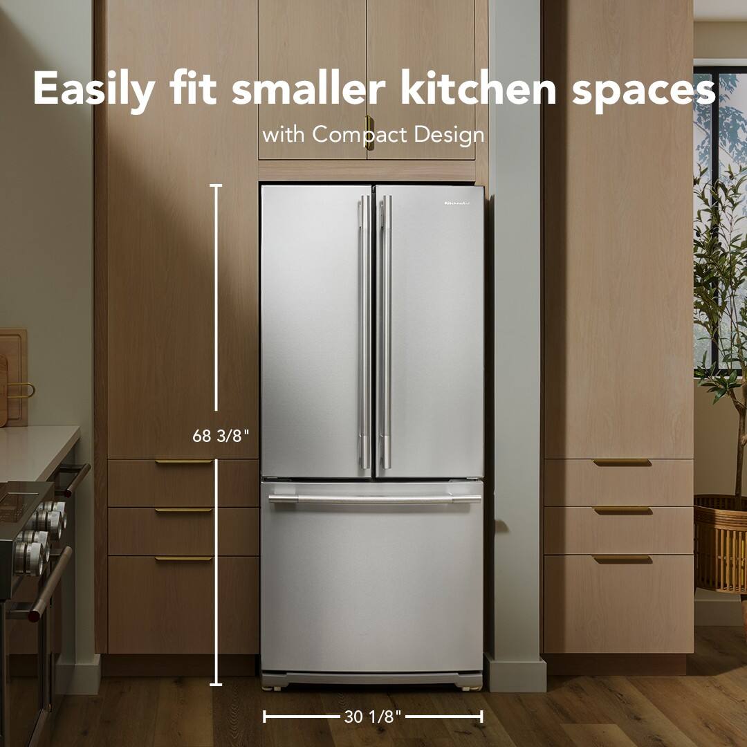 Easily fit smaller kitchen spaces with Compact Design

68 3/8"  
30 1/8"
