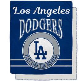 Pegasus - Los Angeles Dodgers 50" x 60" Retro Emblem Flannel Fleece Sherpa Blanket - Multicolor