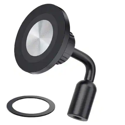 Front. Stock Preferred - Magnetic Phone Tripod Mount Adapter for iPhone MagSafe - Black.