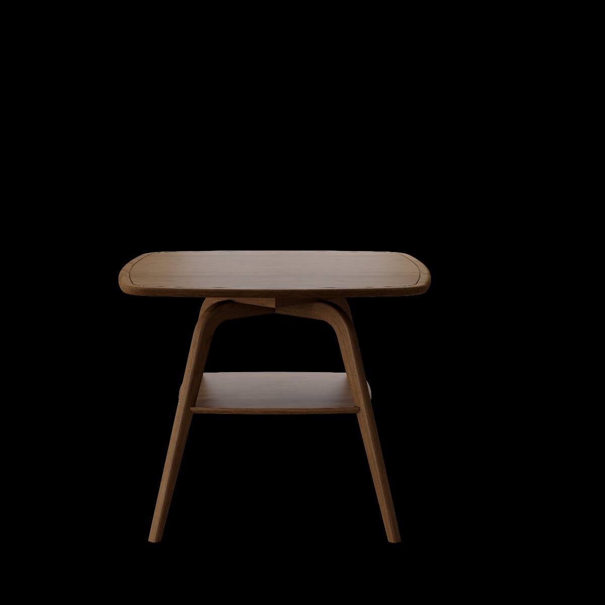 Left. Loheer - Loheer Modern Wooden Dining Table With Storage Shelf, Walnut Finish - Walnut.