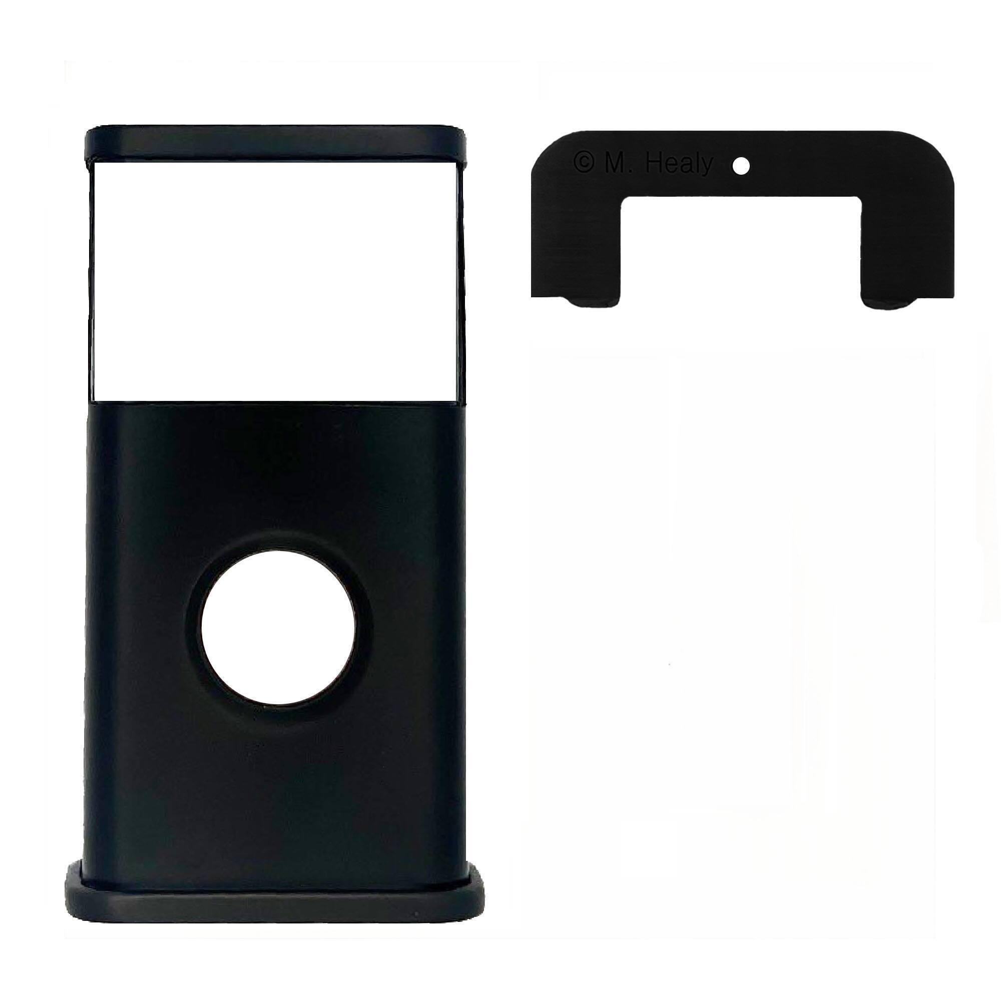 Back. Michael Healy - Traditional Video Doorbell Cover (Ring Battery Doorbell 2024 Release) - Matte Black.