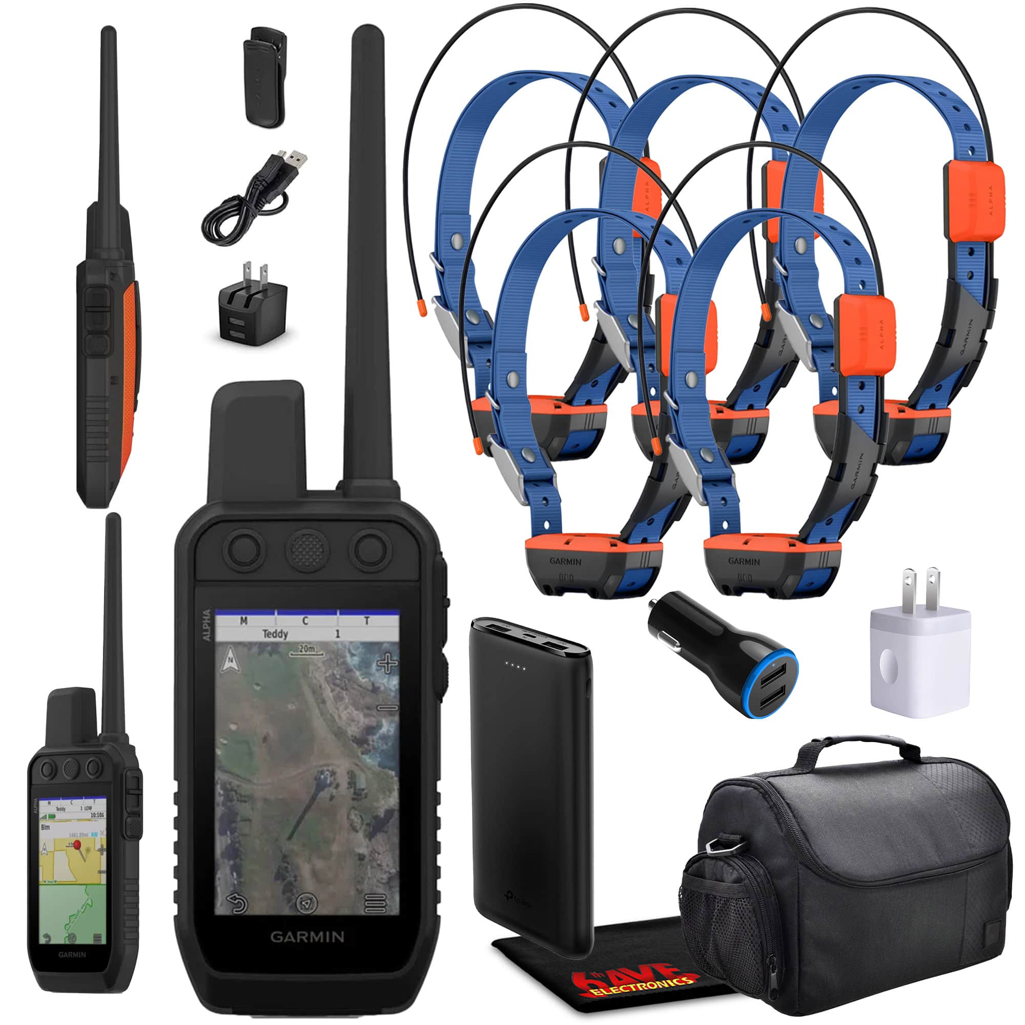 Garmin - Alpha 300 Handheld With 5x Alpha T20 Advanced Tracking & Training System