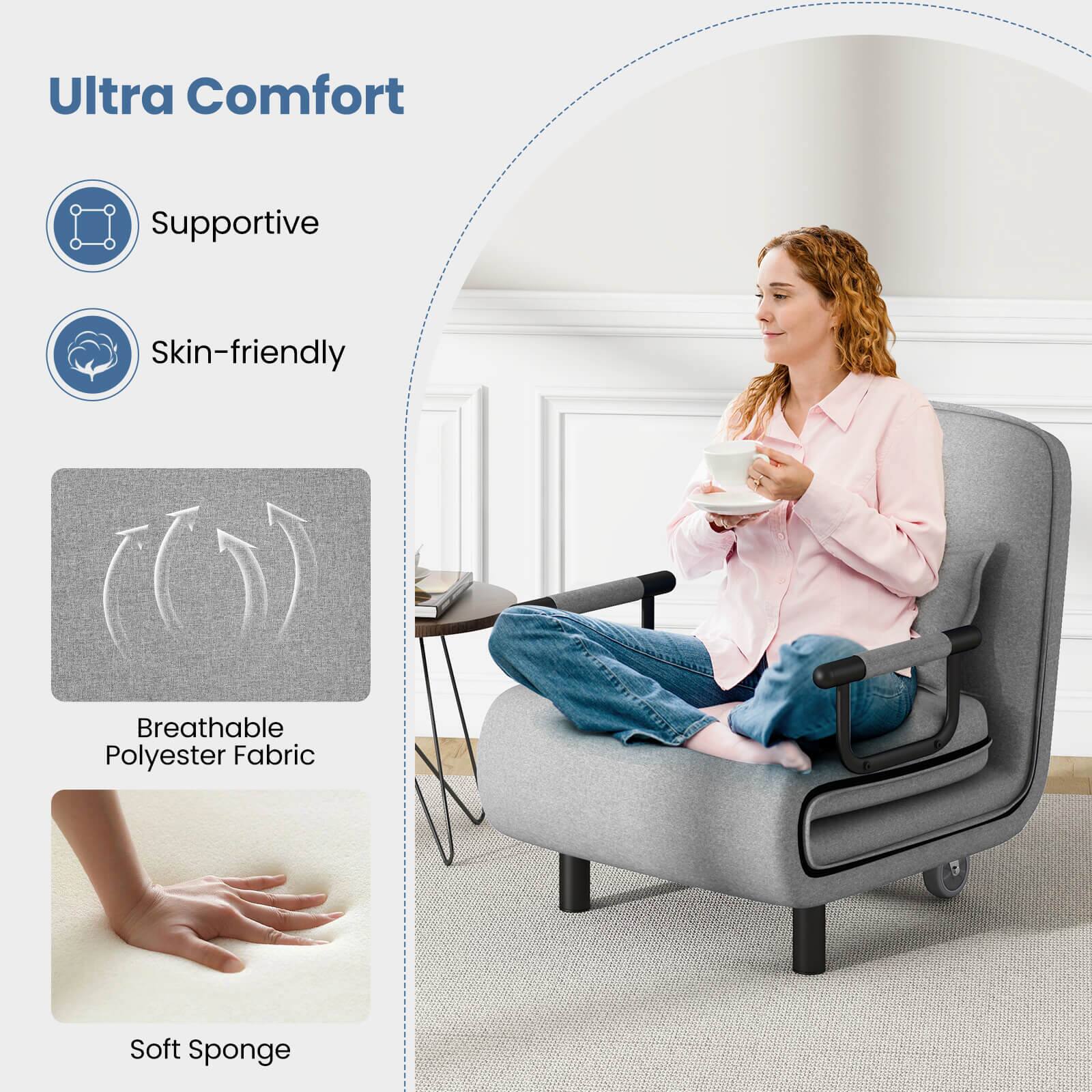 Ultra Comfort

- Supportive
- Skin-friendly

Breathable Polyester Fabric

Soft Sponge