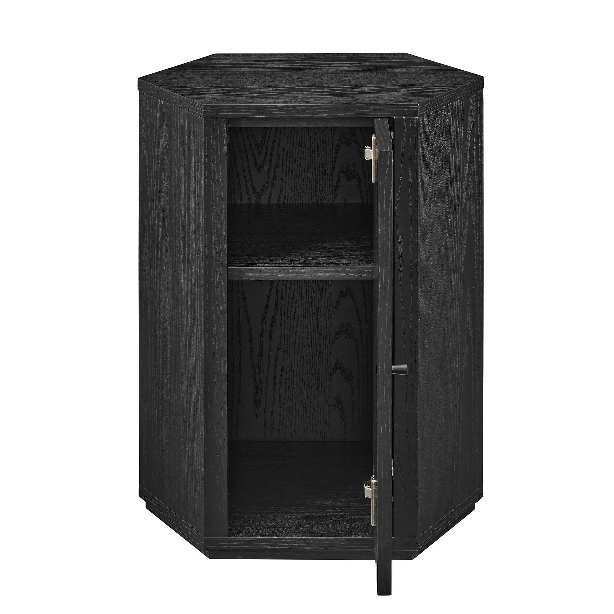 Alt View 6. Modway - Kade Faceted Wood Side Table by Modway - Black.
