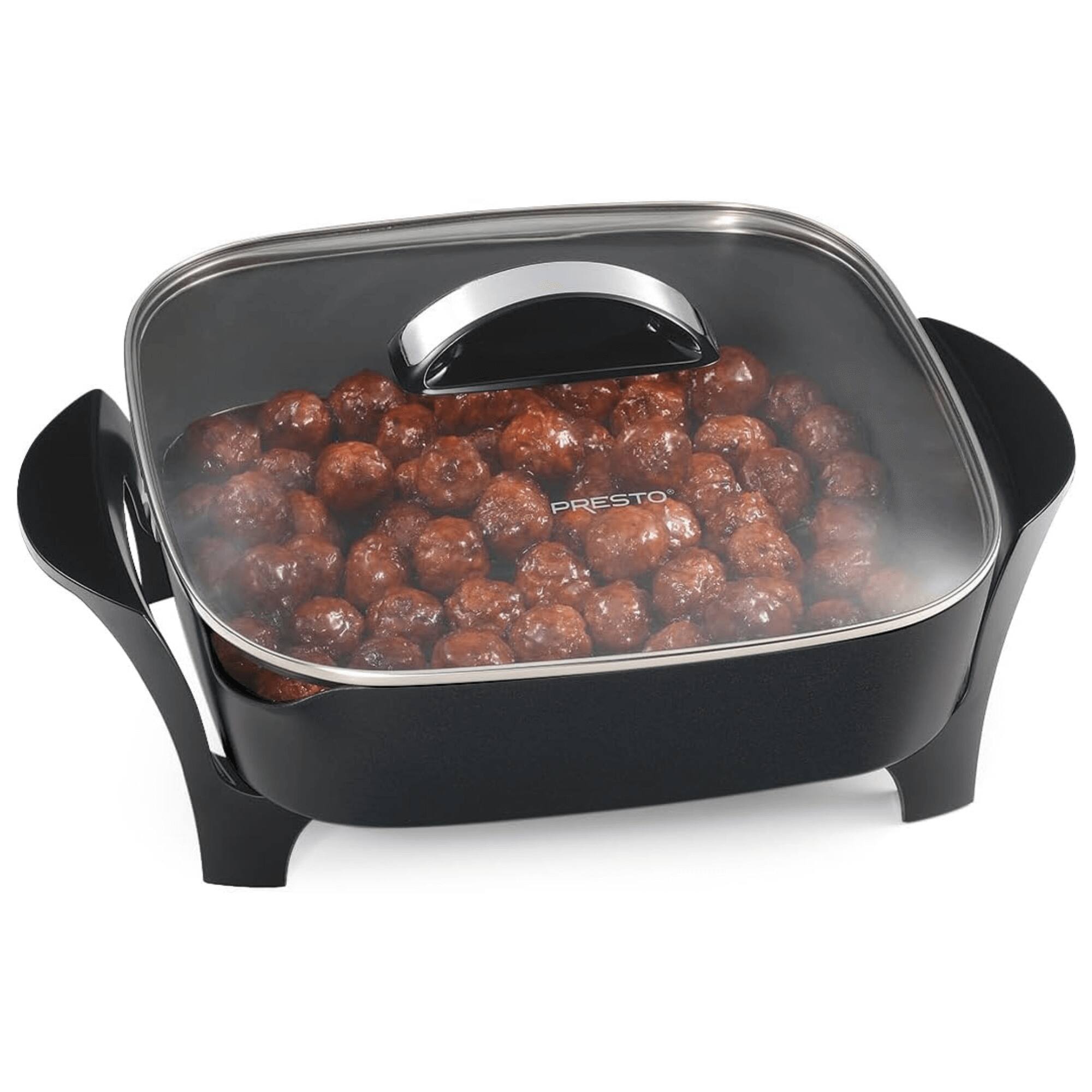 Alt View 2. Presto - 12-Inch Electric Skillet with Glass Lid - Black.