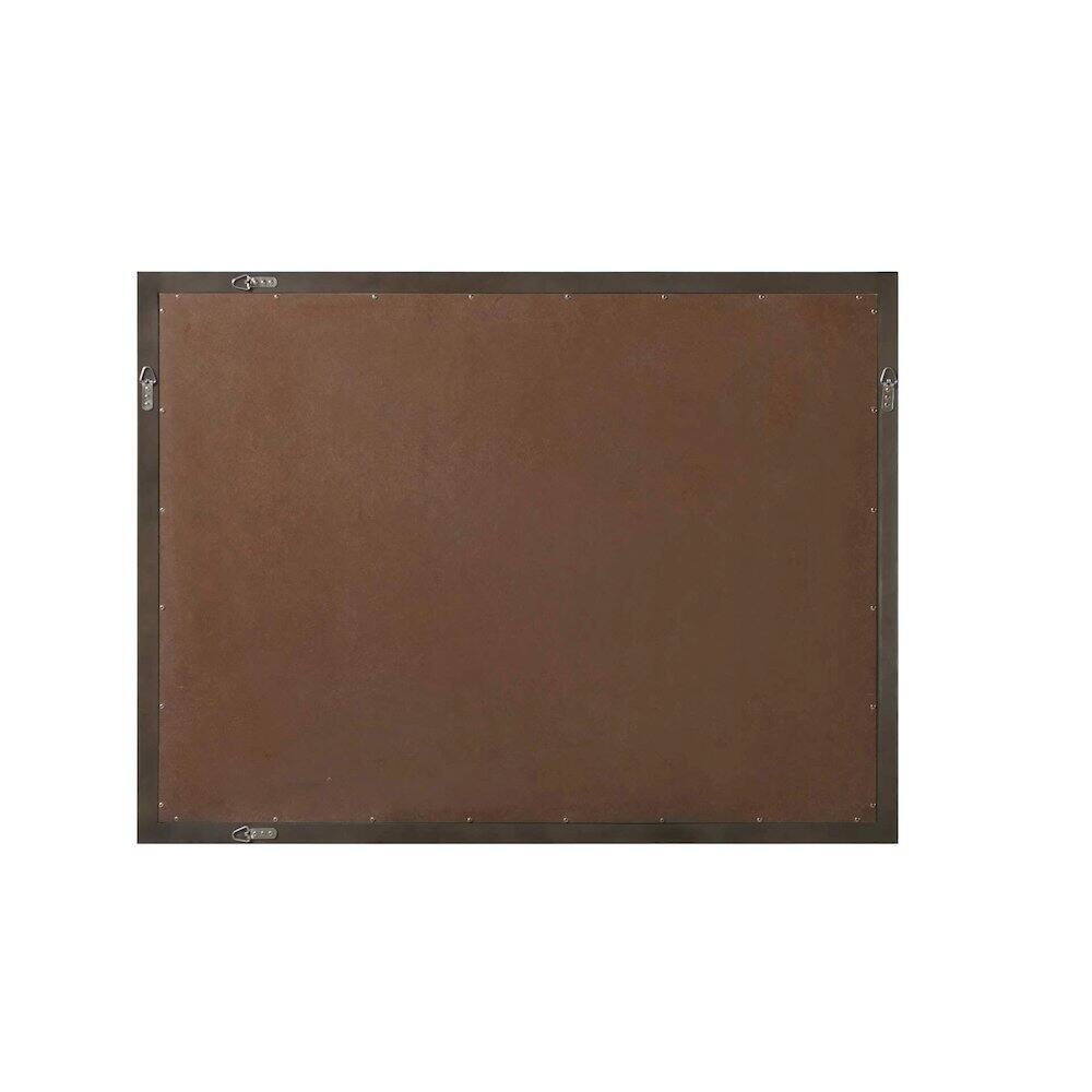 Angle. Elegant Kitchen and Bath - Noah Wooden Rectangle Mirror 48 x 36 in Chocolate Oak - Chocolate Oak.