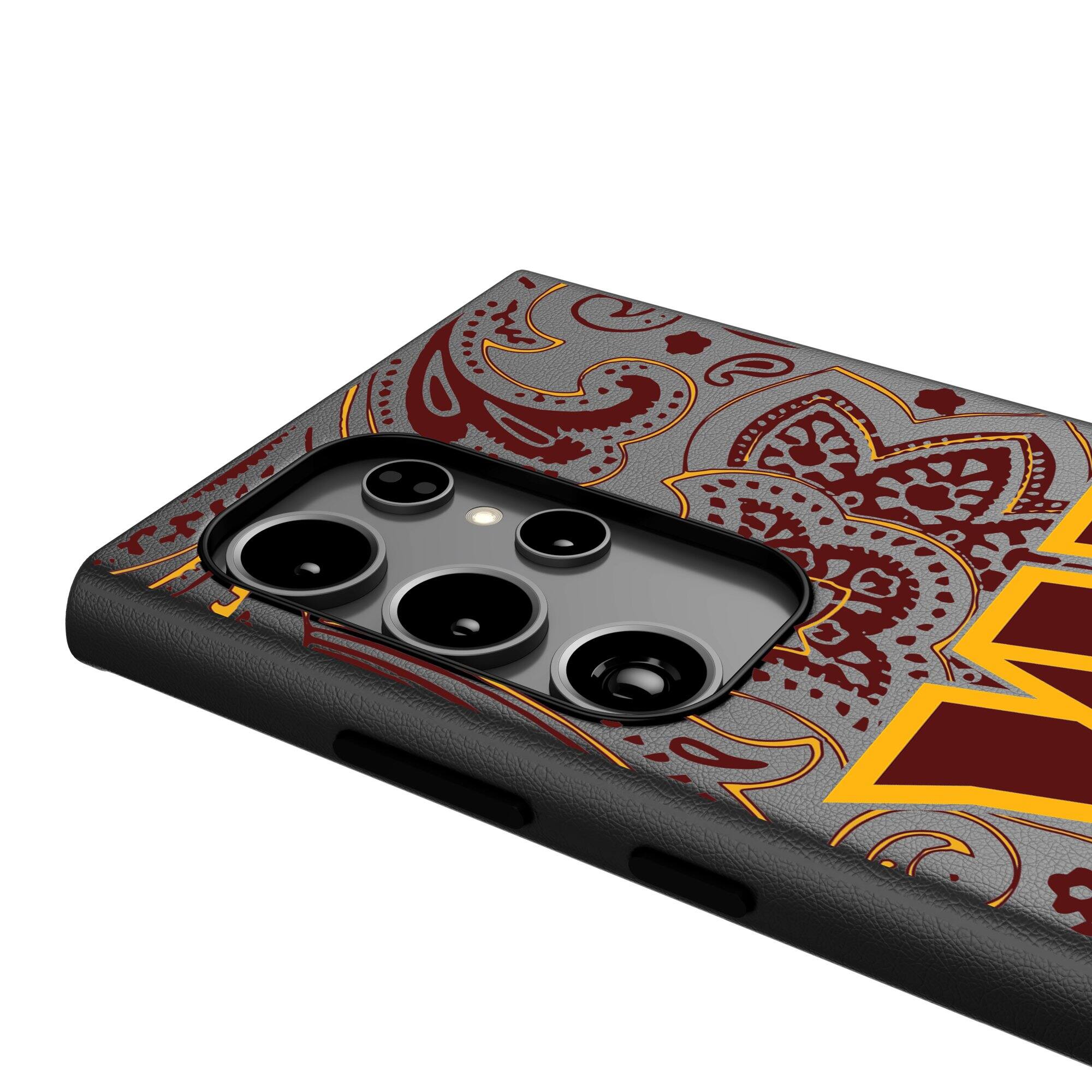 Alt View 3. Keyscaper - Washington Commanders Paisley Galaxy Magnetic Bump Case - S24 - Black.