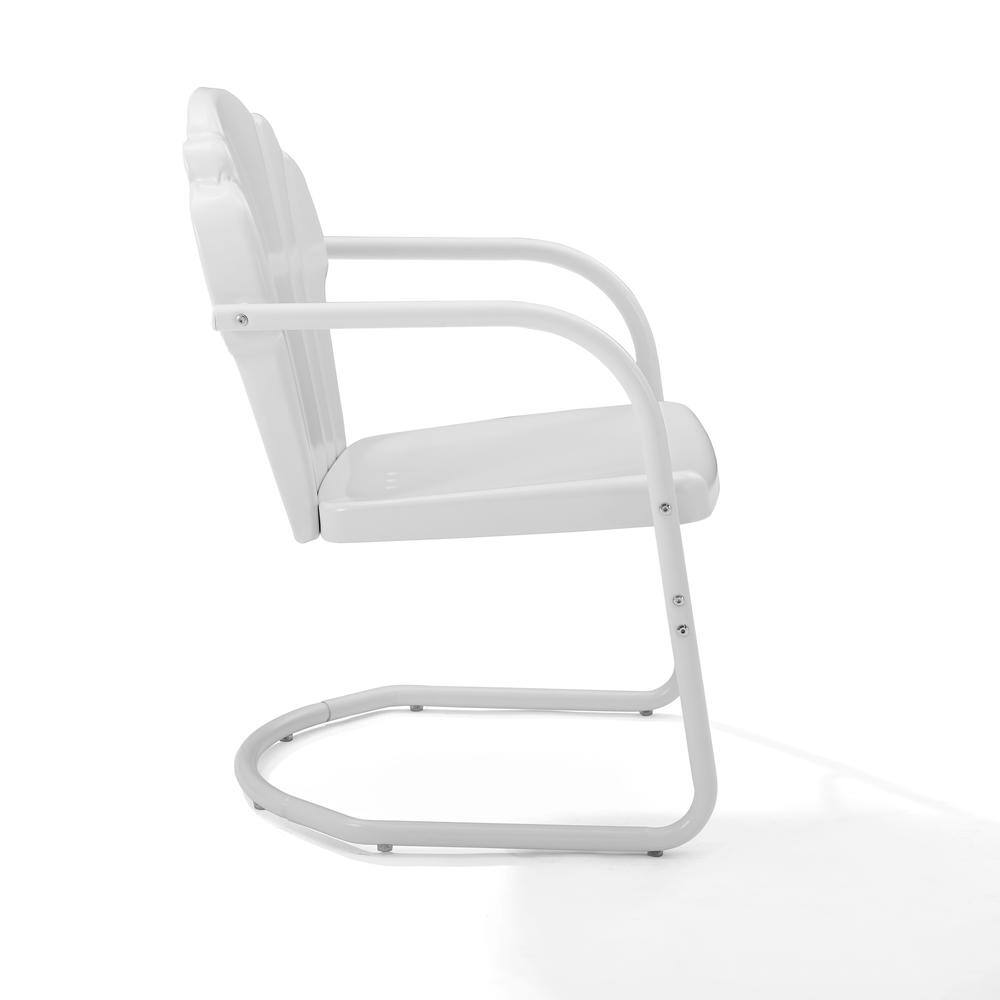 Alt View 1. Crosley Furniture - Tulip 2Pc Retro Outdoor Chair Set - 2 Chairs - White Satin.