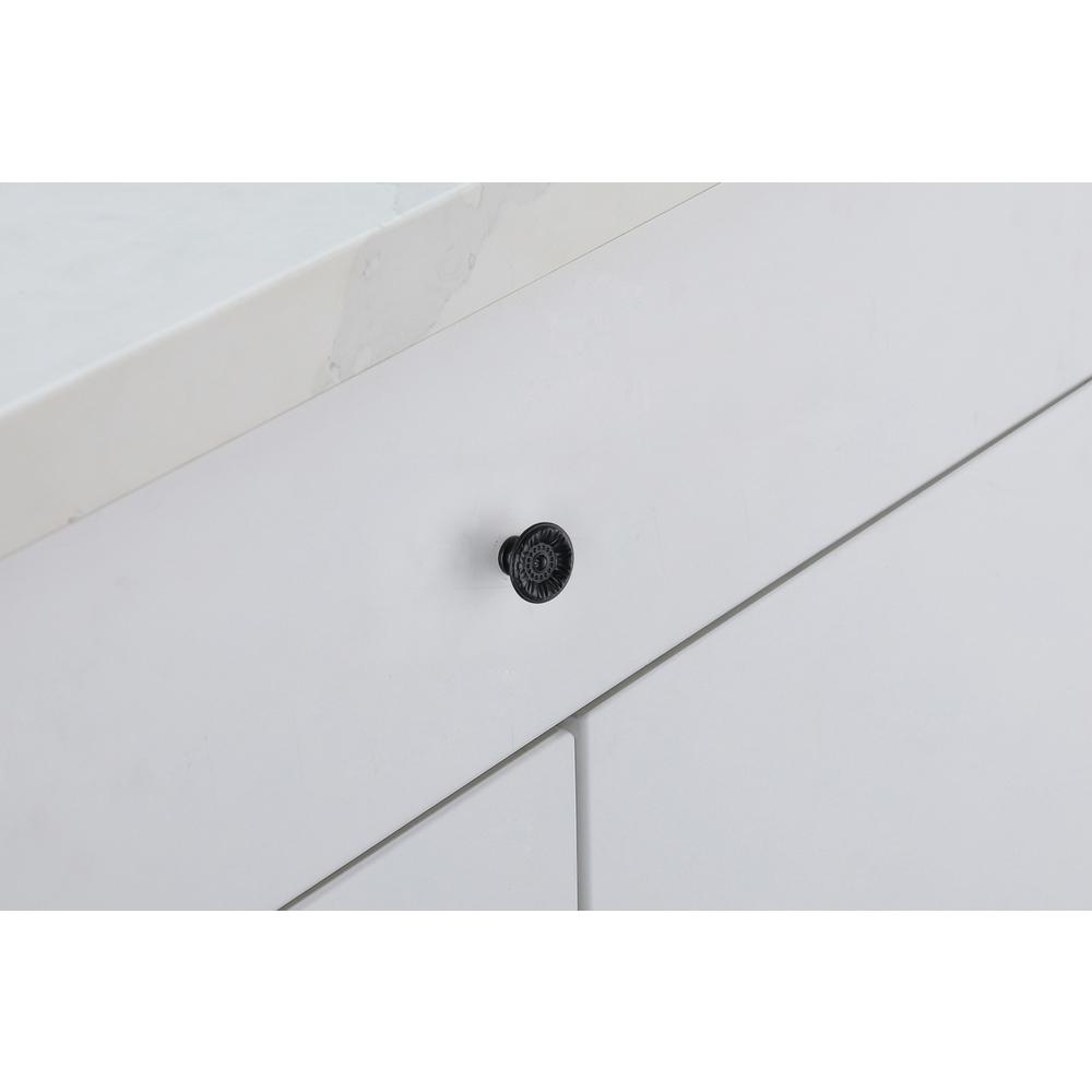 Alt View 1. Elegant Decor - Corio 1.1" Diameter Matte Black Mushroom Knob Multipack (Set of 10) - Matte Black.