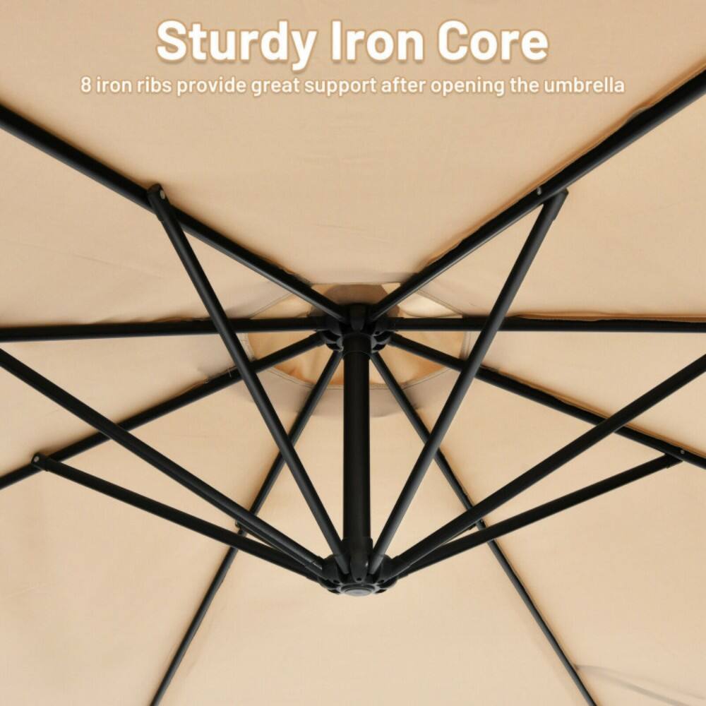 Sturdy Iron Core  
8 iron ribs provide great support after opening the umbrella