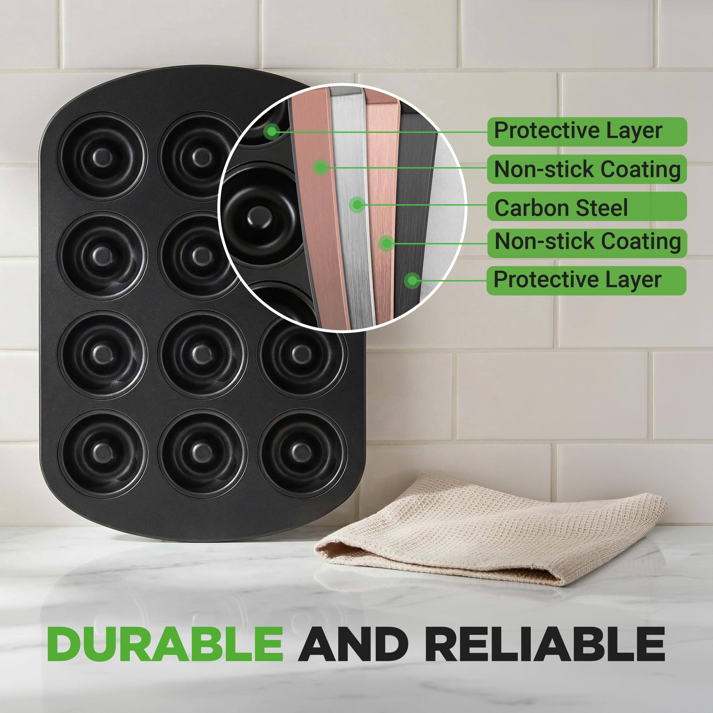 Protective Layer  
Non-stick Coating  
Carbon Steel  
Non-stick Coating  
Protective Layer  

DURABLE AND RELIABLE