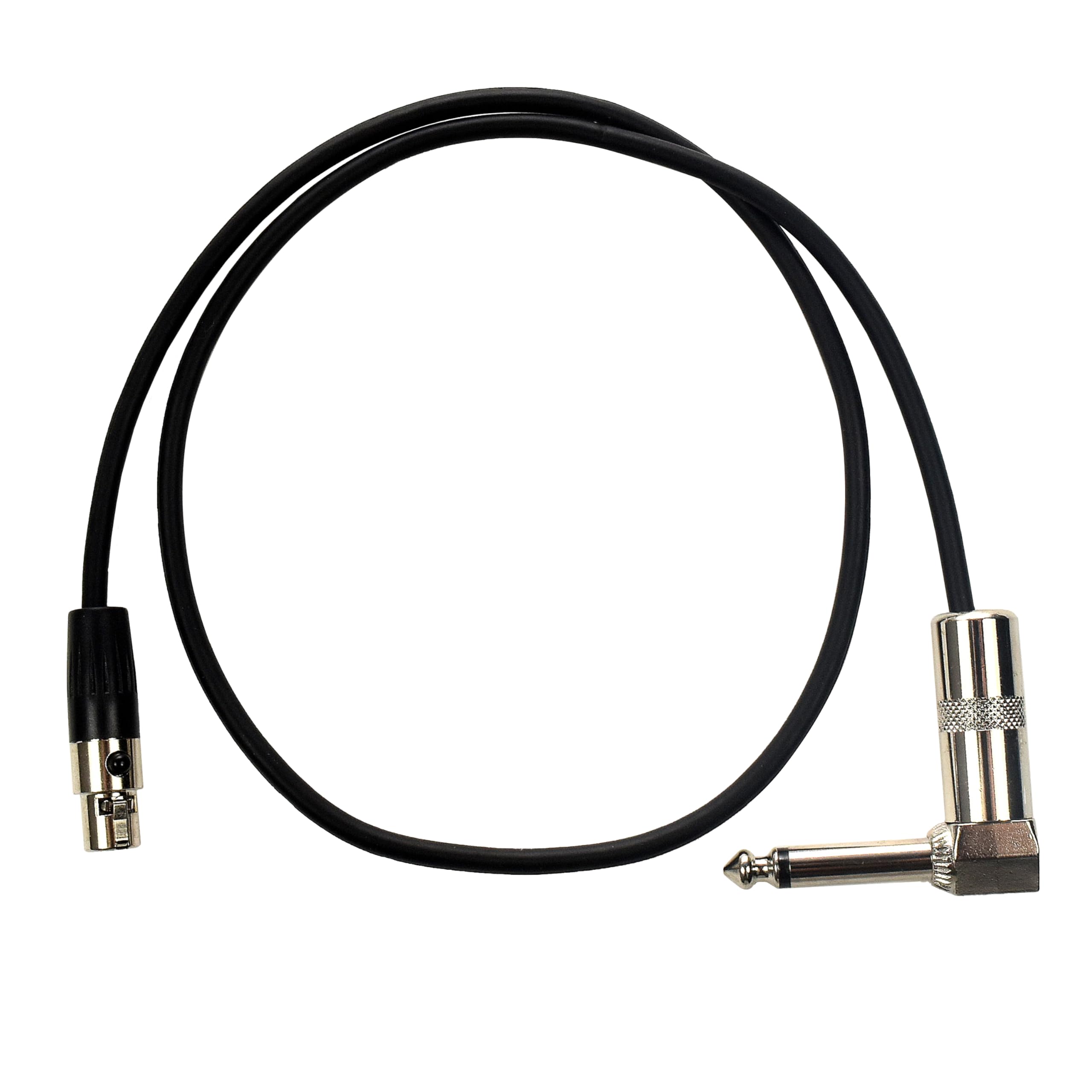 Left. HQRP - TA4F 4-Pin Mini to Right-Angle 1/4 in Instrument Cable 2 ft Replacement WA304 for Shure Bodypack - Black.