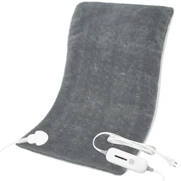 MOVSSOU - 12''x24'' Weighted Electric Heating Pad for Pain Relief, Machine Washable with 3 Heat Settings ,Heating pad for Neck an - Gray