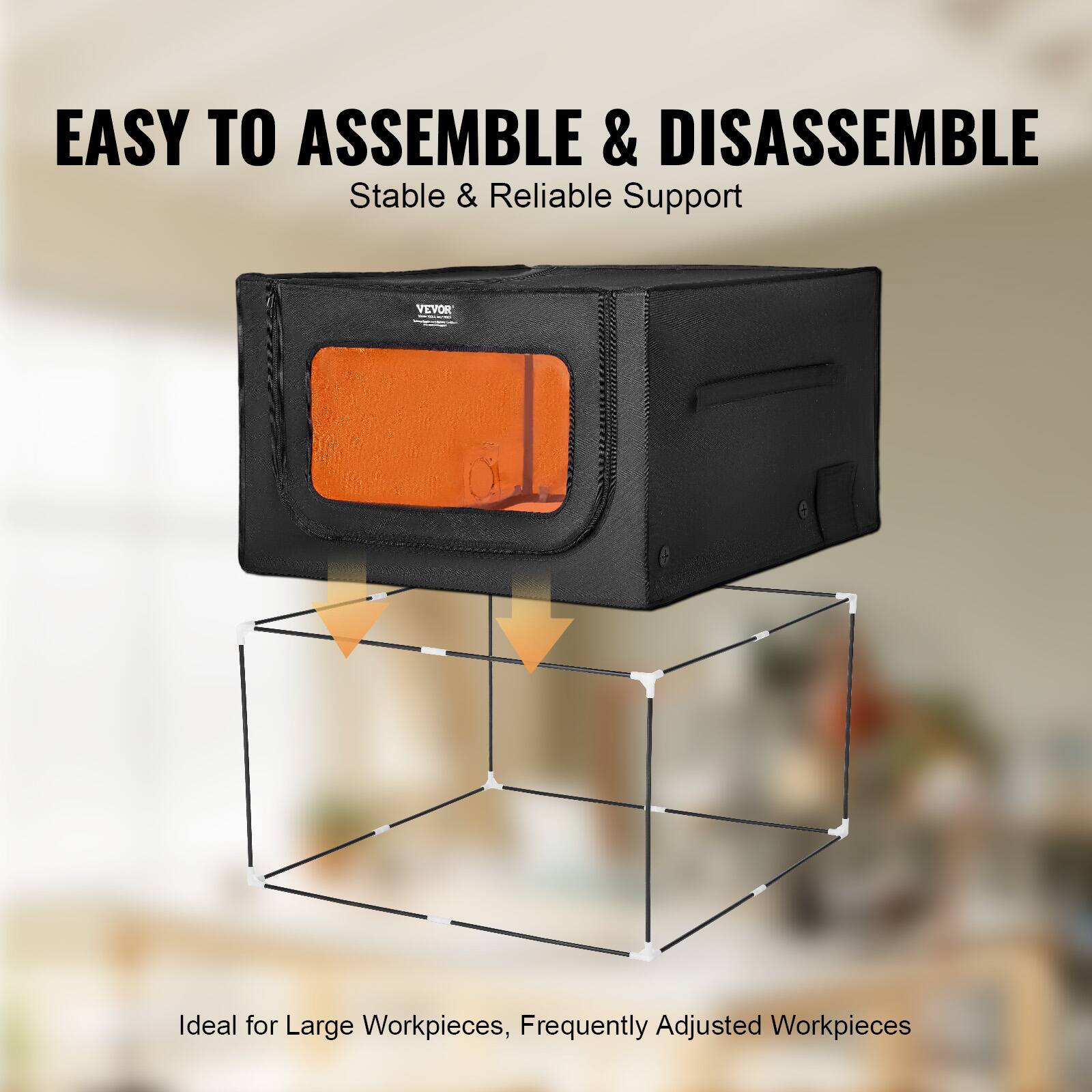 EASY TO ASSEMBLE & DISASSEMBLE  
Stable & Reliable Support  

Ideal for Large Workpieces, Frequently Adjusted Workpieces