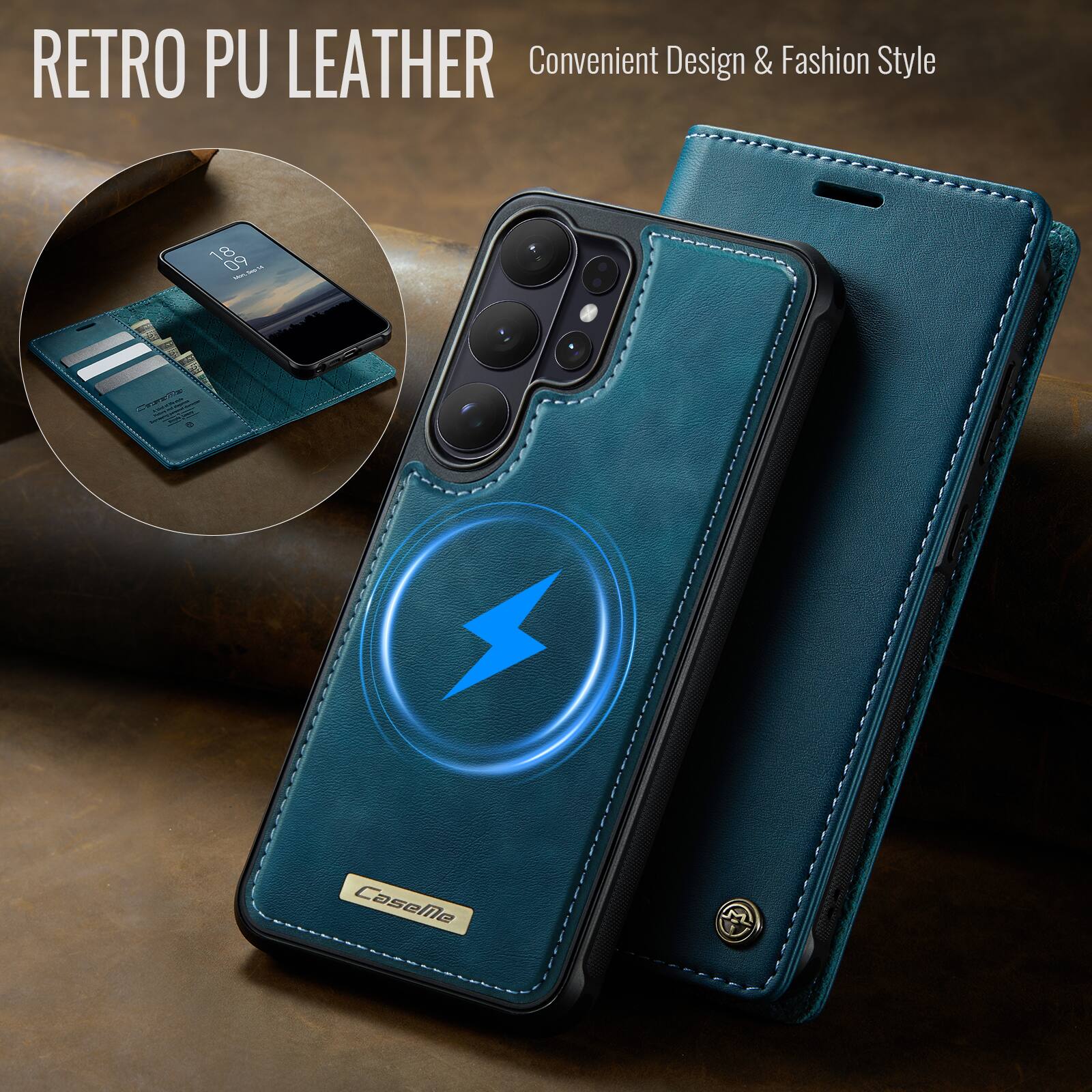 RETRO PU LEATHER  
Convenient Design & Fashion Style