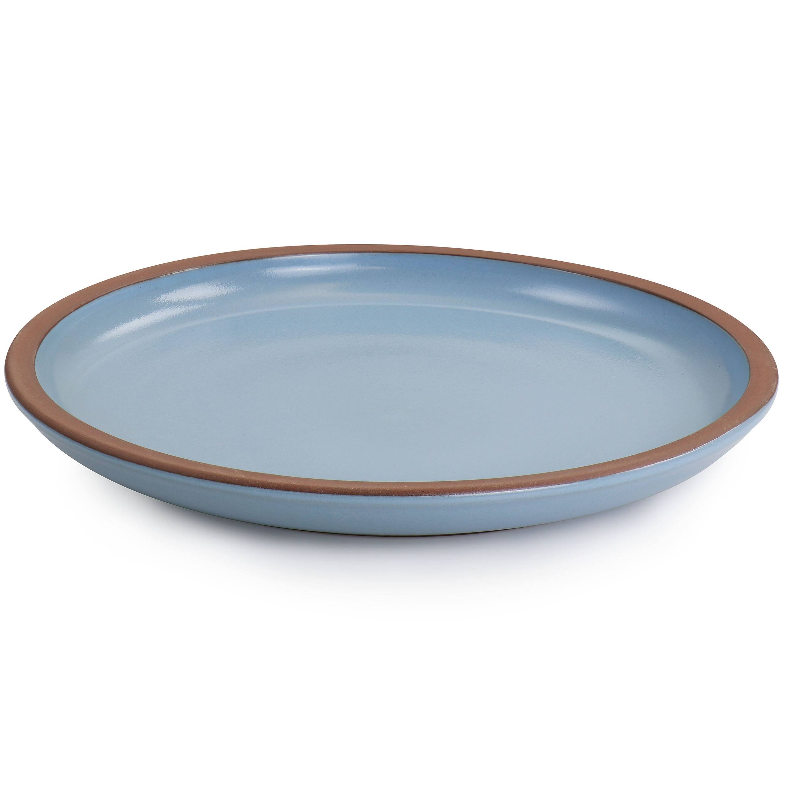 Alt View 2. Gibson - Gibson Elite Dumont 4 Piece Terracotta 10.8in Dinner Plate Set in Light Blue - Blue.