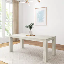 Plank+Beam - Modern Rectangular Dining Table (72in / 1830mm) - White Sand Wirebrush