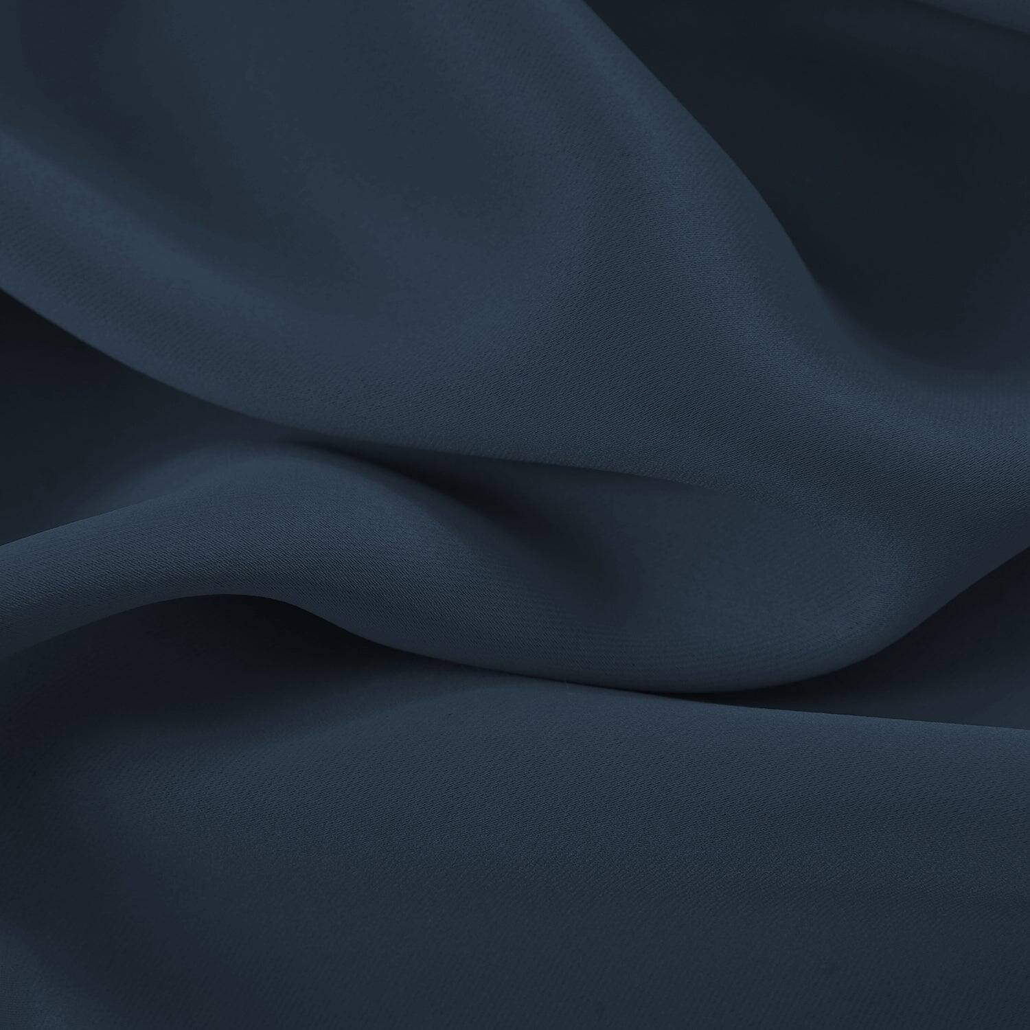 Alt View 1. RT Designers Collection - RT Designers Collection 100% Polyester 250 GSM Riley 100% Blackout Grommet Panel 54" x 84" Navy Blue - Navy Blue.