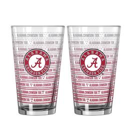 Logo Brands - Alabama Crimson Tide Two-Pack Chant Fade 16oz. Pint Glass Set - Multicolor