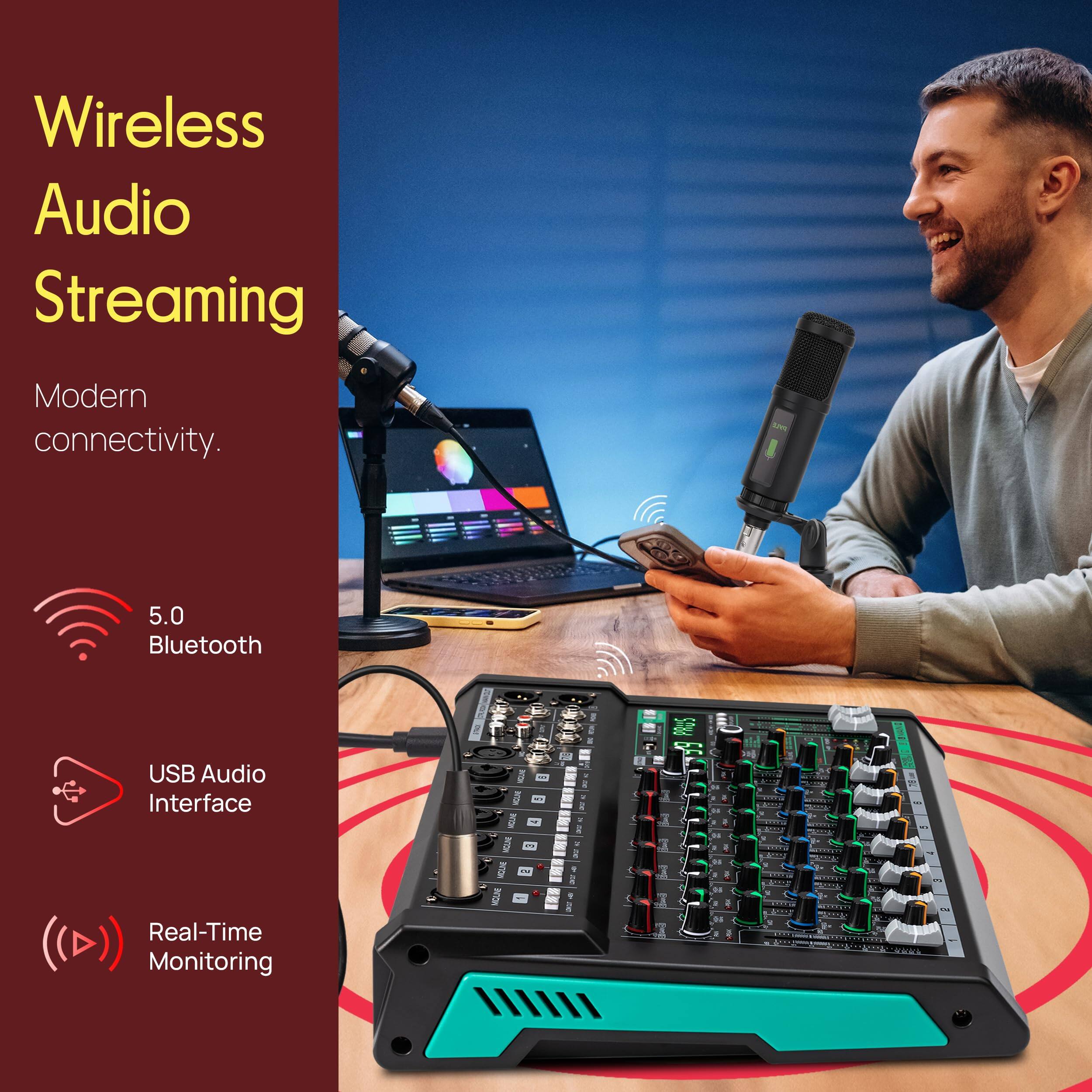 Wireless Audio Streaming  
Modern connectivity.  

5.0 Bluetooth  
USB Audio Interface  
Real-Time Monitoring