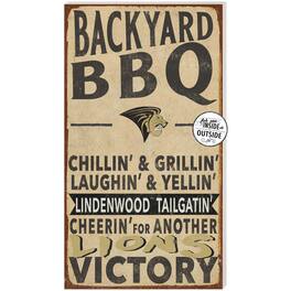Jardine - Lindenwood Lions 11'' x 20'' Indoor/Outdoor BBQ Sign - Brown