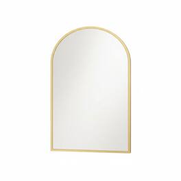 AOITUN - Arched Gold Bathroom Mirror 20x30 for Home Office Decor, Ideal for Desks with Drawers for Daily Use