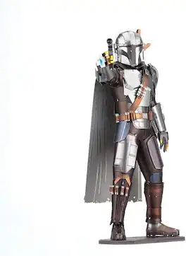 Metal Earth - Premium Series Star Wars The Mandalorian 3D Metal Model Kit Fascinations - Silver