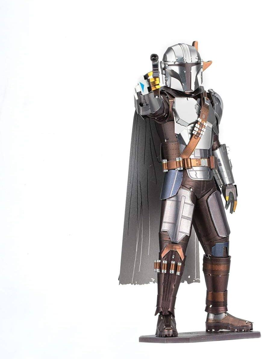 Front. Metal Earth - Metal Earth Premium Series Star Wars The Mandalorian 3D Metal Model Kit Fascinations - Silver.