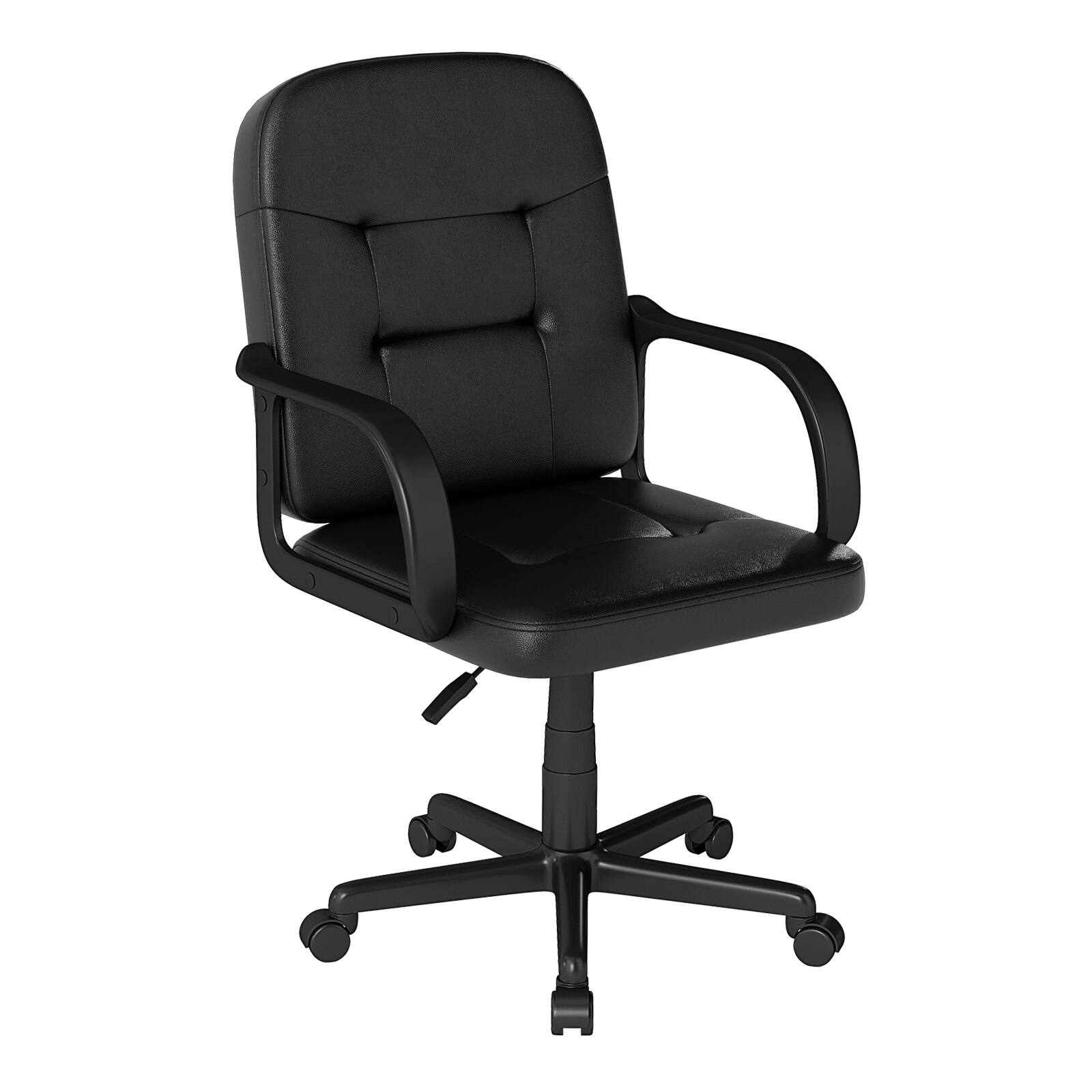 Alt View 2. WELLFOR - Ergonomic Office Chair with 360-degree Wheels - Black.