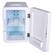 Alt View 1. Frigidaire - 6.5-L 9-Can Mini Portable Personal Fridge with Lighted Mirror Door - White.