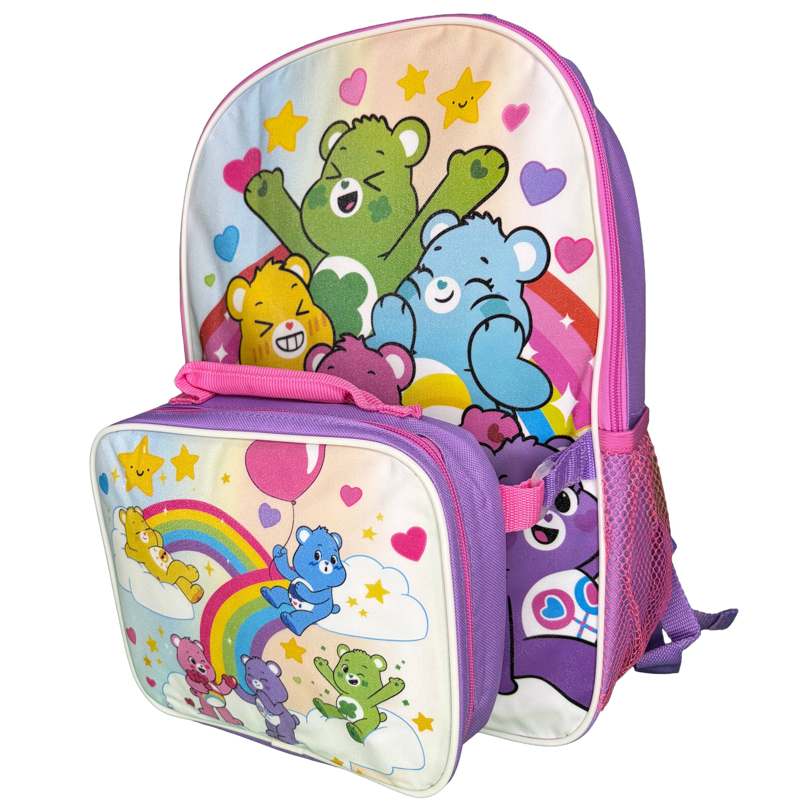 Alt View 2. Care Bears - Girls Care Bear 16" Backpack for School with Rectangular Lunch Bag, for Kids - Assorted Pre-Pack.