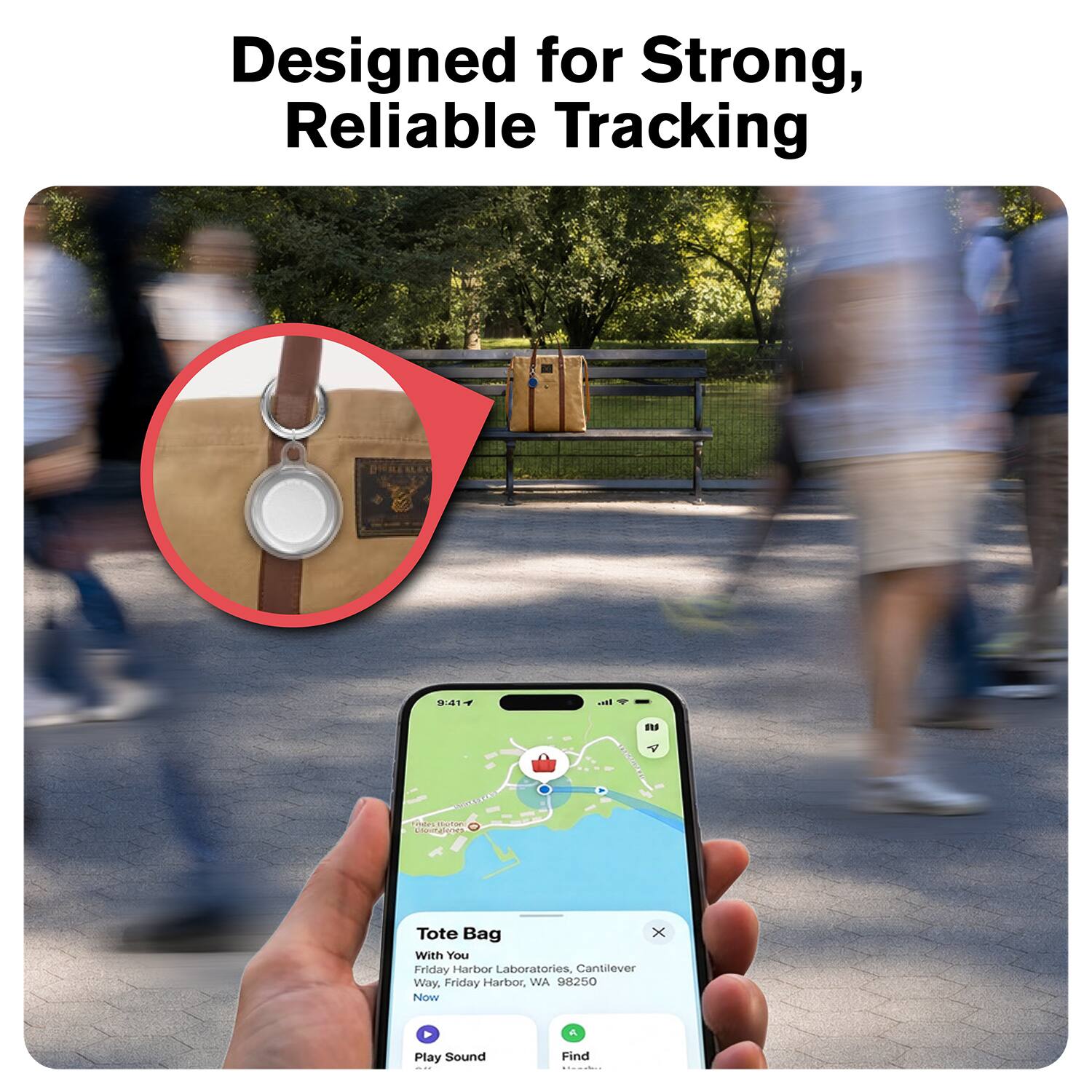 Designed for Strong, Reliable Tracking

Tote Bag
With You
Friday Harbor Laboratories
Cantilever Way, Friday Harbor, WA 98250
Now

Play Sound
Find