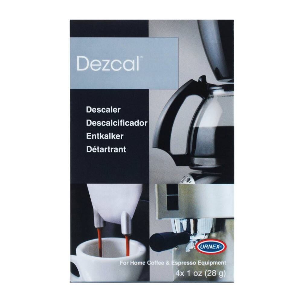 Dezcal Descaler Descalcificadora Entkalker Détartrant  
For Home Coffee & Espresso Equipment  
4x 1 oz (28 g)