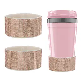 Unique Bargains - Glitter Silicone Boot, Diamond Protective Anti Slip Cup Protector 2.91"-2.95" Bottom 2pcs 30-40oz for Stanley - Gold