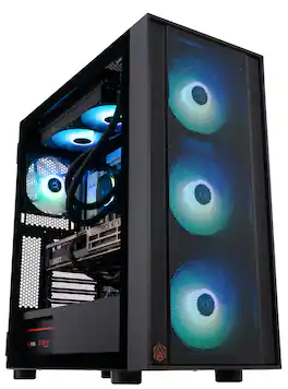 ADVANCED BATTLESTATIONS - ABS Eurus Ruby Gaming PC - Windows 11 - AMD Ryzen 7 9800X3D - GeForce RTX 5070 Ti - 32GB DDR5 - 2TB - Black