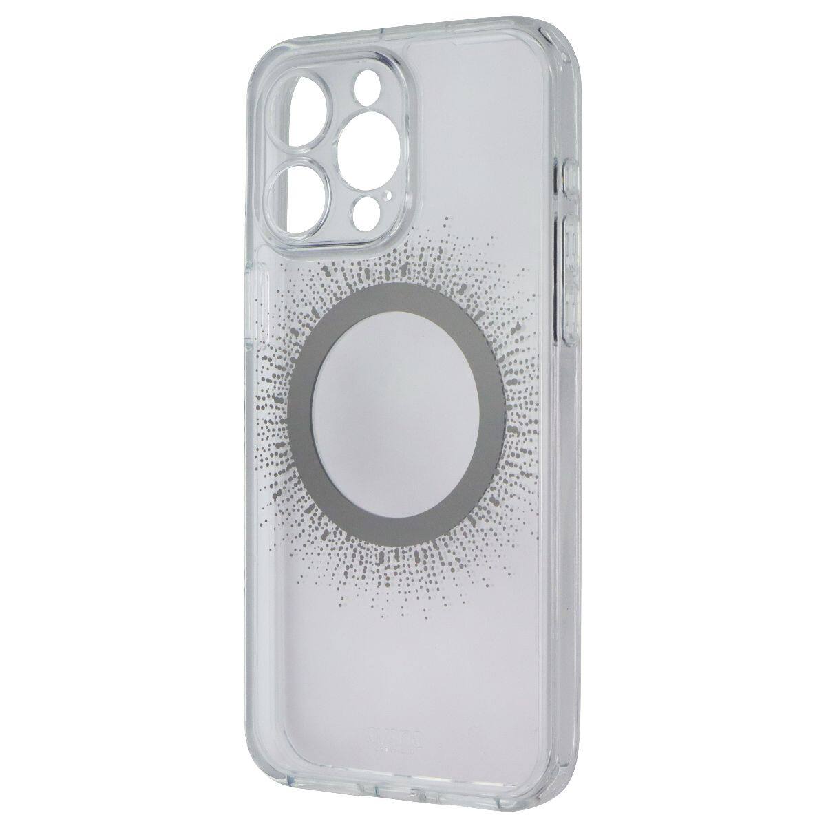 Front. Avana - Avana Aura Black Case for MagSafe for Apple iPhone 15 Pro Max - Clear/Black - Clear.