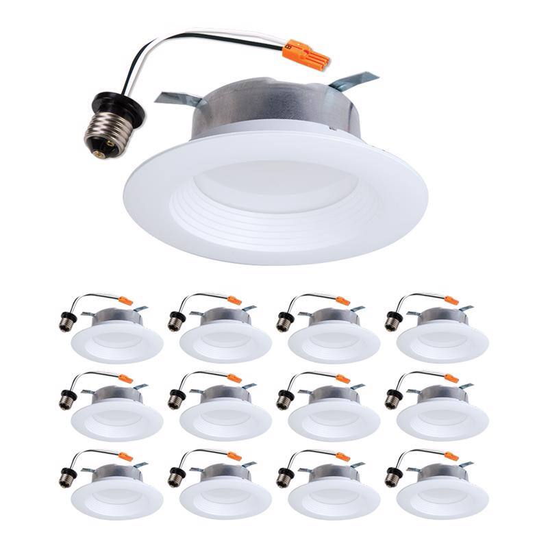 Angle. Halo - Halo Bright White 4 in. W LED Recessed Downlight 8 W.