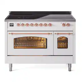 ILVE - Nostalgie II 48 inch Induction Range with 6 Induction Elements - White